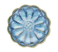 sourcing map Lotus Leaf Shape Ring Holder Dish, Ceramic Trinket Tray, Jewelry Plate, Small Ring Dish Holder, Key Bowl, for Home Decoration, Stone Green