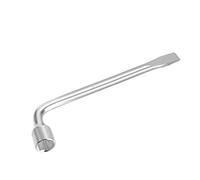 sourcing map Lug Wrench for Jack - L Type Hexagon 21mm Slotted End Socket Repair Tool