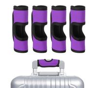 sourcing map Luggage Handle Wrap, 4 Pcs Hollow Neoprene Handbag Grip Cover Protector Luggage Identifiers Suitcase Handle Wraps for Luggage Suitcase Travel Bags, Purple