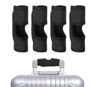 sourcing map Luggage Handle Wrap, 4 Pcs Hollow Neoprene Handbag Grip Cover Protector Luggage Identifiers Suitcase Handle Wraps for Luggage Suitcase Travel Bags, Black