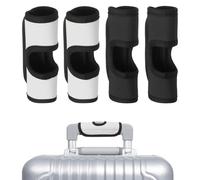 sourcing map Luggage Handle Wrap, 4 Pcs Hollow Neoprene Handbag Grip Cover Protector Luggage Identifiers Suitcase Handle Wraps for Luggage Suitcase Travel Bags, White/Black