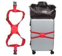 sourcing map Luggage Strap Bag Bungee Elastic Suitcase Adjustable Belt for Suitcases Add A Bag Easy to Travel, Red