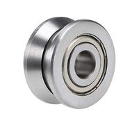 sourcing map LV201ZZ V-Groove Ball Bearing 12x41x20mm Guide Pulley Bearings for 20mm Shaft