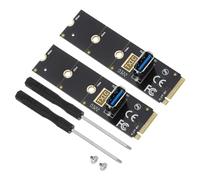 sourcing map M.2 NVME to USB3.0 PCI-E Riser M2 Slot Extended GPU Graphics Card Extension Adapter Card for Computer, Desktop, 2 Set