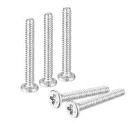 sourcing map M1-0.25 x 8mm 20Pcs Flat Round Head Screws 304 Stainless Steel Phillips Drive Machine Screws Hardware Fastener for Furniture Connection