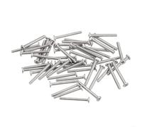 sourcing map M1.2-0.25 x 10mm 100Pcs Flat Round Head Screws 304 Stainless Steel Phillips Drive Machine Screws Hardware Fastener for Furniture Connection