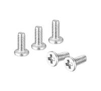 sourcing map M1.2-0.25 x 3mm 20Pcs Flat Round Head Screws 304 Stainless Steel Phillips Drive Machine Screws Hardware Fastener for Furniture Connection