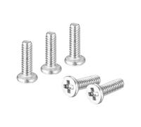 sourcing map M1.2-0.25 x 4mm 20Pcs Flat Round Head Screws 304 Stainless Steel Phillips Drive Machine Screws Hardware Fastener for Furniture Connection