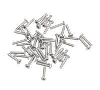 sourcing map M1.2-0.25 x 6mm 50Pcs Flat Round Head Screws 304 Stainless Steel Phillips Drive Machine Screws Hardware Fastener for Furniture Connection