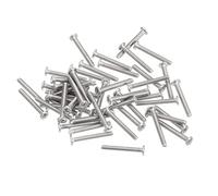 sourcing map M1.4-0.3 x 10mm 50Pcs Flat Round Head Screws 304 Stainless Steel Phillips Drive Machine Screws Hardware Fastener for Furniture Connection