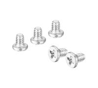 sourcing map M1.4-0.3 x 2mm 20Pcs Flat Round Head Screws 304 Stainless Steel Phillips Drive Machine Screws Hardware Fastener for Furniture Connection