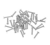 sourcing map M1.4-0.3 x 8mm 50Pcs Flat Round Head Screws 304 Stainless Steel Phillips Drive Machine Screws Hardware Fastener for Furniture Connection