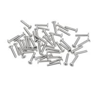 sourcing map M1.6-0.35 x 8mm 100Pcs Flat Round Head Screws 304 Stainless Steel Phillips Drive Machine Screws Hardware Fastener for Furniture Connection
