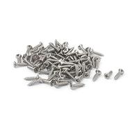 sourcing map M1.8 x 8mm Flat Head Phillips Self Tapping Screw Fasteners 100 Pcs