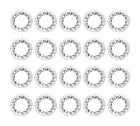 sourcing map M10 30Pcs Internal Tooth Washers, 304 Stainless Steel Tooth Locking Ring Washers Quick Speed Star Nut Locking Fastener, Silver