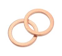 sourcing map M10 Flat Washer, 26 Pcs Copper Ring Flat Washers 14mm OD 1mm Thick Metal Sealing Gasket Ring for Screws Bolts Nuts