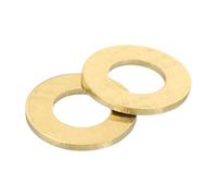 sourcing map M10 Flat Washer, 30 Pcs Brass Ring Flat Washers 20mm OD 1.5mm Thick Metal Sealing Gasket Ring for Screws Bolts Nuts