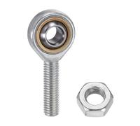 sourcing map M10 Male Rod End Bearing, M10x1.5 Right Hand Thread, Chrome Steel Self Lubricating Rod End Joint with Jam Nut for Automotive, Machinery, CNC Equipment