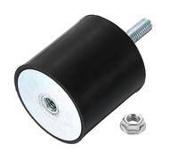 sourcing map M10 Rubber Mounts, 1Pcs 60x60mm(DxH) Rubber Cylindrical Anti Vibration Isolator Shock Absorber with Lock Nut for Car Bobbin Generator Air Compressors