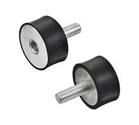 sourcing map M10 Rubber Mounts, 2pcs Male/Female Vibration Isolator Shock Absorber, for Garage Motor Air Compressor Car Boat Bobbins, D40mmxH20mm