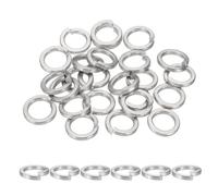 sourcing map M10 Spring Lock Washer, 304 Stainless Steel Split Lock Washers for Screws Bolts Cars Construction Machinery Silver Pack of 25