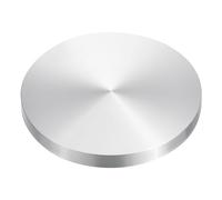 sourcing map M10 Thread 80mm Diameter Round Shape Aluminum Disc Hardware 1pcs, Aluminum Circle Disc Glass Top Adapter for Glass Table
