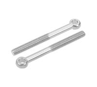 sourcing map M10 x 100mm 304 Stainless Steel Machine Shoulder Lift Eye Bolt Rigging 4pcs