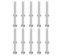 sourcing map M10 x 120mm Hex Head Screws Bolts, Nuts, Flat & Lock Washers Kits, 304 Stainless Steel Fully Thread Hexagon Bolts 10 Sets