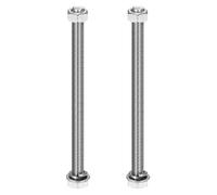 sourcing map M10 x 160mm 304 Stainless Steel Hex Head Screws Bolts, Nuts, Flat & Lock Washers Assortment Kit, Fully Threaded, Bright Finish for Home, Electronic, Machine, 2 Sets