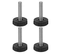 sourcing map M10 x 50 x 40mm Screw on Furniture Glide Leveling Feet Adjustable Leveler Pad for Chair Industrial Machine Desk Legs 4 Pack