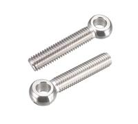 sourcing map M10 x 50mm Machinery Shoulder Swing Lifting Eye Bolt 304 Stainless Steel Metric Thread 2pcs