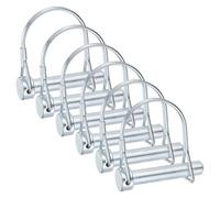 sourcing map M10 x 50mm Shaft Locking Pin - 6pcs Safety Shaft Wire Locking Trailer Coupler Pin, for Farm Trailers Towing Lawn Hitches Garden Tractor Kayak Boat
