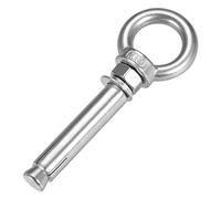 sourcing map M10 x 90 Expansion Eyebolt Eye Nut Screw with Ring 304 Stainless Steel Anchor Raw Bolts 1 Pcs