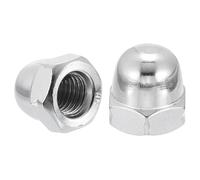 sourcing map M10x1.5 Acorn Cap Nuts, 10Pcs 304 Stainless Steel Dome Cap Head Acorn Nut Hardware Nuts for Bolt Cover, Silvery