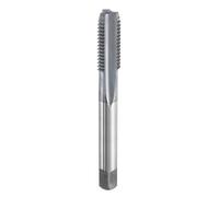 sourcing map M10x1.5 Metric Thread Tap 6542 Cobalt High-Speed Steel TiCN Coated Plug Tap Right Hand Straight Flutes Screw Threading Hand Tap