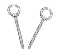 sourcing map M10x100mm Eye Hooks 5.8x1.6x1.6 Inch 304 Stainless Steel 2pcs | Eye Bolts,Hammock Hooks,for Screw Eyes Hanging Swing,Yoga Hammock Stand