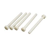 sourcing map M10x100mm Full Thread 1.5mm Pitch Nylon Hex Head Cap Screw Bolt 5 Pcs