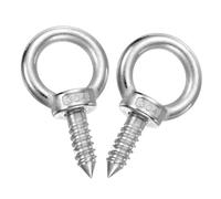 sourcing map M10x30mm Eye Hooks 2.8x1.6x1.6 Inch 304 Stainless Steel 2pcs | Eye Bolts,Hammock Hooks,for Screw Eyes Hanging Swing,Yoga Hammock Stand