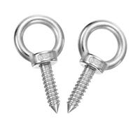 sourcing map M10x40mm Eye Hooks 3.3x1.6x1.6 Inch 304 Stainless Steel 2pcs | Eye Bolts,Hammock Hooks,for Screw Eyes Hanging Swing,Yoga Hammock Stand