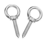sourcing map M10x50mm Eye Hooks 3.7x1.6x1.6 Inch 304 Stainless Steel 2pcs | Eye Bolts,Hammock Hooks,for Screw Eyes Hanging Swing,Yoga Hammock Stand