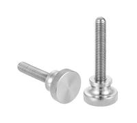 sourcing map M10x60mm Knurled Thumb Screws, 304 Stainless Steel Diamond Head Thumb Screws Metric Knurled Head Bolts with Shoulder Grip Knobs Hand Tighten Thread Fasteners, 30mm Dia. 2 Pcs