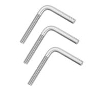 sourcing map M10x80mm 7/L-Shaped Right Angle Bolt Screw, 304 Stainless Steel L Shape Foundation Bolt Long Square Bend Screw, 3 Pcs