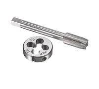 sourcing map M11 x 1mm Metric Tap and Die Set, Machine Thread Screw Tap with Round Threading Die, Tap & Die Kit for Nut Screw Bolt Thread Repair
