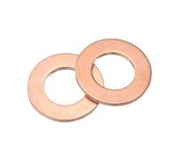 sourcing map M12 Flat Washer, 12 Pcs Copper Ring Flat Washers 22mm OD 1.5mm Thick Metal Sealing Gasket Ring for Screws Bolts Nuts