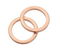 sourcing map M12 Flat Washer, 36 Pcs Copper Ring Flat Washers 16mm OD 1.5mm Thick Metal Sealing Gasket Ring for Screws Bolts Nuts