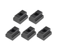 sourcing map M12 Thread T Slot Nuts, Alloy Steel Black Oxide Finish Grade 8.8 Tapped Through Slot T-Nuts Furniture 5Pcs