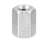 sourcing map M12 x 1.75-Pitch 25mm Length Coupling Nuts, 1pcs 304 Stainless Steel Metric Hex Rod Coupling Nuts