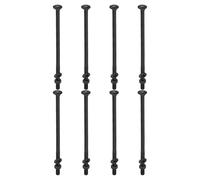 sourcing map M12 x 245mm Carriage Bolt Kit, 12 Set Round Head Square Neck Screws, Carriage Bolts Screws Set Includes Washers and Nuts - Carbon Steel Black Oxide for Fastening Accessories