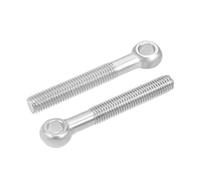 sourcing map M12 x 90mm 304 Stainless Steel Machine Shoulder Lift Eye Bolt Rigging 4pcs
