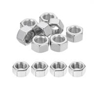 sourcing map M12x1.25mm Hex Nuts, 12Pcs 304 Stainless Steel Metric Fine Thread Hexagon Lock Nuts Fasteners for Machinery Automotive Industrial Use, 18mm / 0.71" Width 10mm / 0.39" Height